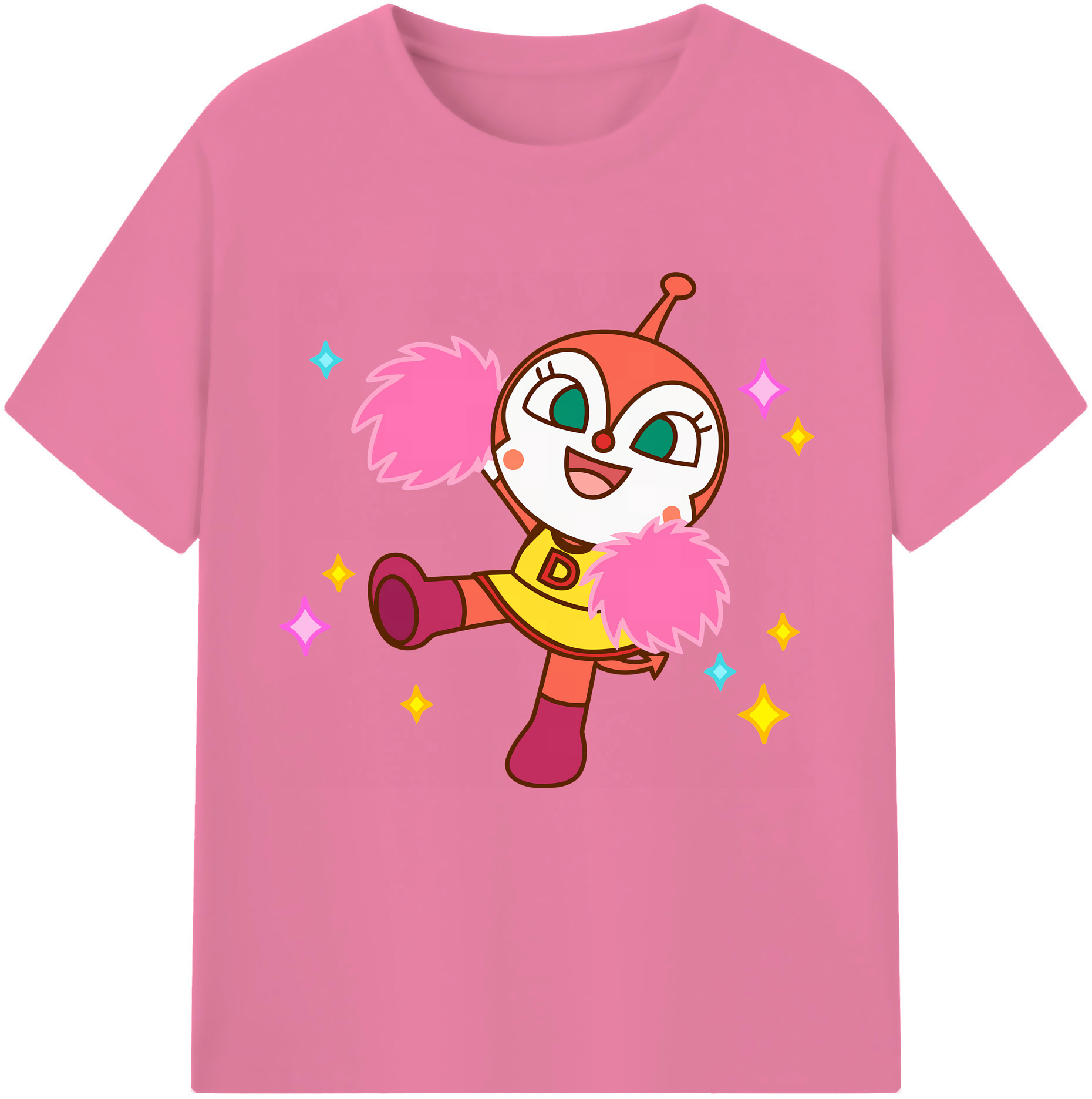 （画像用） アンパンマン Anpanman 綿100％半袖Tシャツ（フロントプリント）